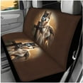 thumbnail image 3 of Yuyamidu Wolf Car Seat Covers and Steering Wheel Cover Cross Seatbelt Pad Headrest Covers Car Armrest Cover Cup Holders Keychain, 14 Piece, 3 of 7