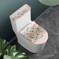 thumbnail image 3 of HELLHERO Flowers Toilet Seat Covers Set Christmas 2 Piece Stretch Fit Fits All Toilet Shapes Bathroom Toilet Cozy Set Stretch, 3 of 8