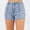 *B-Light Blue, variant on ClodeEU Women's Star Print Color Block Denim Shorts,Button Flap Pocket Jean Shorts with Zipp Blue,Womens Plus S