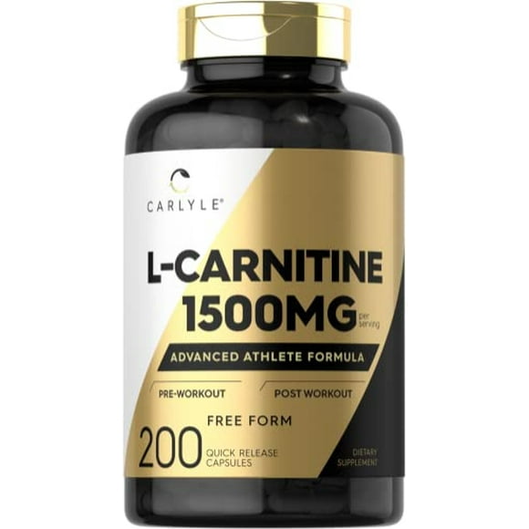 Suplemento Carlyle L-Carnitina 1500 mg 200 cápsulas