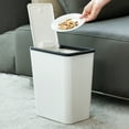 thumbnail image 4 of Mouliraty Bathroom Trash Can With Lid Garbage Can With Press Lid Plastic Wastebasket With Popup Lid For Toilet Office Bedroom Living Room, 4 of 6