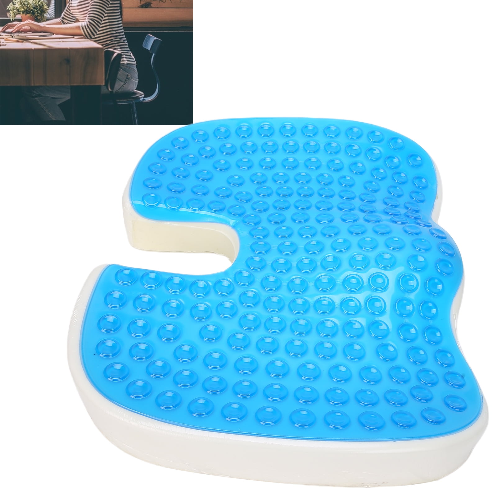 FAGINEY Wheelchair Gel Cushion,U Shape Gel Cushion Anti‑Bedsore High