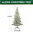 thumbnail image 4 of Stephan Roberts 7.5ft Pre-Lit Faux Alpine Balsam Tree, 780 Tips, 170 Warm White & Multicolor LED Lights, 10 Modes, Slim Artificial Christmas Tree, 4 of 19