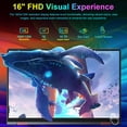 thumbnail image 6 of Golzer Rainbow Laptop 16 inch, Vibrant Pride Themed Convertible Touchscreen, 2 in 1 Laptop with 16GB RAM 640GB Storage, Fingerprint Reader, 360 Degree Rotation, Backlit Keyboard, 53.2WH, WiFi 6, 6 of 9