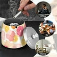 thumbnail image 4 of Yayeee Ashtray with Lid for Cigarette Smokeless Stainless Steel Home Ash Holder, Pink Floral Orange, 4 of 7