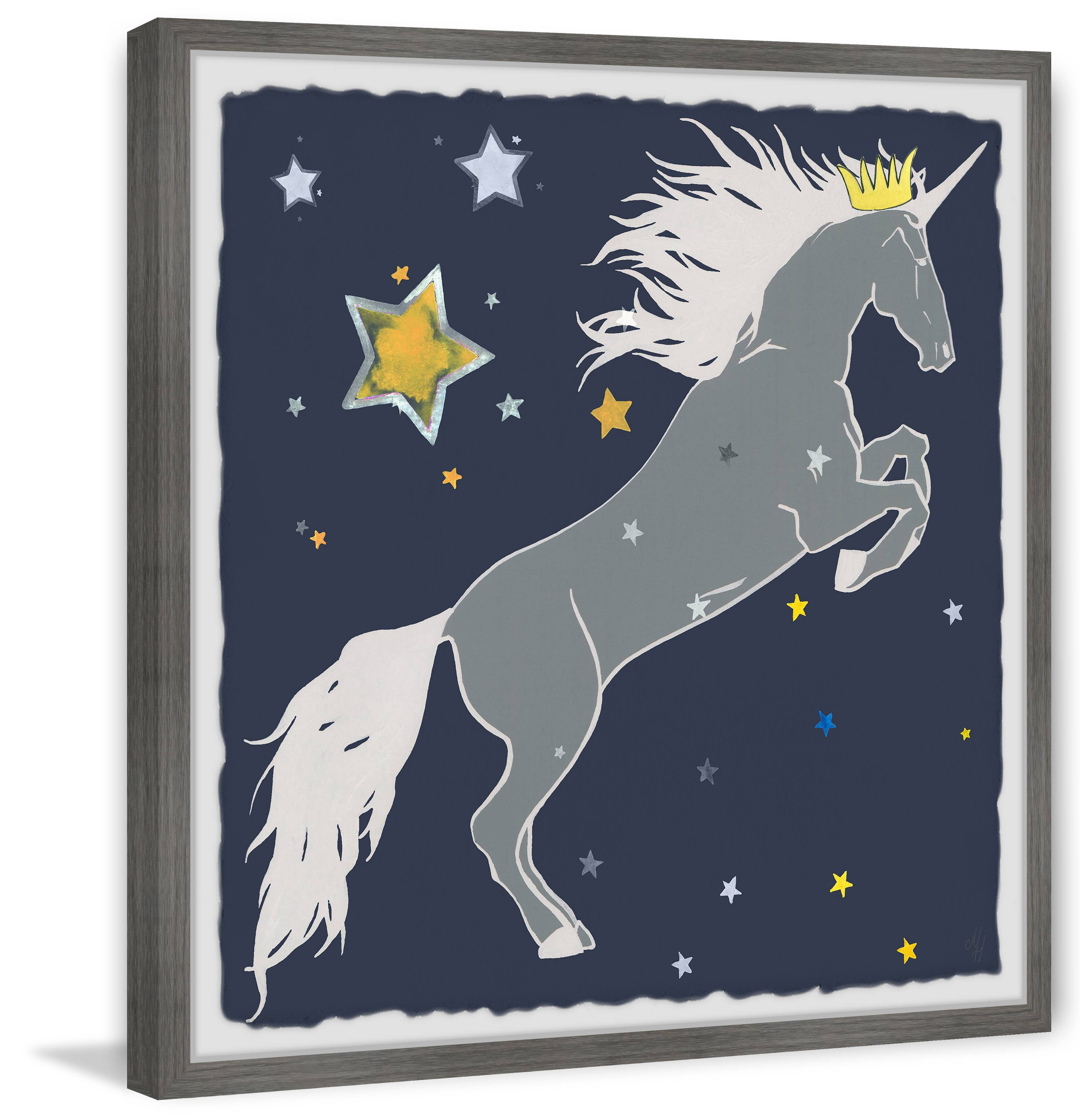 Marmont Hill Star-crowned Unicorn Framed Wall Art