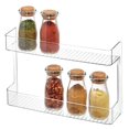 thumbnail image 1 of Organizador de Almacenamiento para gabinete de Cocina para Papel de Aluminio, Bolsas para sándwiches, Varios Estilos, Estante de Dos Niveles, Transparente, 2.62" x 11.12" x 7", 1, 1 of 7