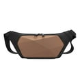 thumbnail image 1 of Bolso bandolera, riñonera, resistente al desgaste, ligero, de un solo hombro, riñonera para botellas, para acampar, para ir al trabajo, cartera para Marrón, 1 of 8