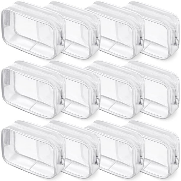 Bolsas de maquillaje Weewooday de PVC transparente con cierre (12 piezas)