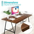 thumbnail image 2 of Kaboon 36x23.82 inch Universal Table Top, 1 inch Thick, Dark Walnut, 2 of 6