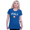 thumbnail image 3 of Italian Flag Italy Soccer Fan Pride Womens Slim Fit Graphic Tee Brisco Brands S, 3 of 5