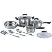 SPT Sunpentown HK-1111 11pc Stainless Steel Cookware Set, 11 Piece, Silver