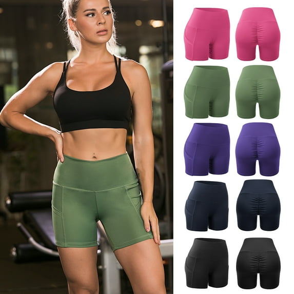 Women Yoga Leggings with Pockets High Waist Compression Workout Running Gym Shorts For Cycling, table tennis, volleyball, tennis