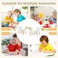 thumbnail image 6 of INFANS Kids Table and Chair Set, Wooden Toddler 3-Piece Desk for Playing Eating Drawing Reading Art Crafts, Ideal Children Furniture for Kindergarten Classroom, 6 of 9