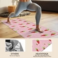 thumbnail image 4 of Strawberry Plants Fruit Polka Dot Pink Pattern Hot Yoga Mat Towel Non Slip for Hot Yoga - Quick-Drying Yoga Mat Cover with 4 Corner Pockets with Travel Bag - Hot Yoga Towel Non Slip 74"x26", 4 of 6