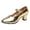 Gold, variant on Women's Soft Sole Dance High Heels Comfort Closed Toe Slip On Party Evening Pumps
