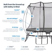 Springfree 13’ x 13’ Square Backyard Trampoline with Accessories, Black