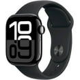 thumbnail image 1 of Pre-Owned Apple Watch Series 10 GPS 42mm Jet Black Aluminum Case with Black Sport Band - S/M, 1 of 1