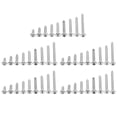 thumbnail image 3 of Vis Croisée Ronde Tête de Poêle Vis 45 Pcs Ensemble de Vis Auto-Agrippantes Acier Inoxydable 304 Tête Croisée Ronde Multi-Longueur M6, 3 of 8