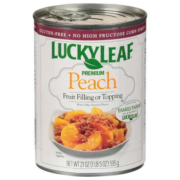 Lucky Leaf Premium Peach Pie Fruit Filling & Topping - 21 oz (Packaging May Vary)