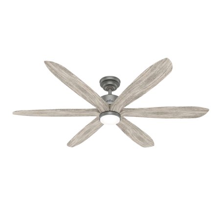 

Hunter Rhinebeck 58 Led Rhinebeck 58 6 Blade Indoor Led Ceiling Fan - Silver