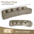 thumbnail image 5 of Wiilayok 146.5"Modern Chenille Sofa,Curved Sofa with Deep Seat,Cloud Compression Sofa Couch for Living Room,No Assembly, 5 of 7