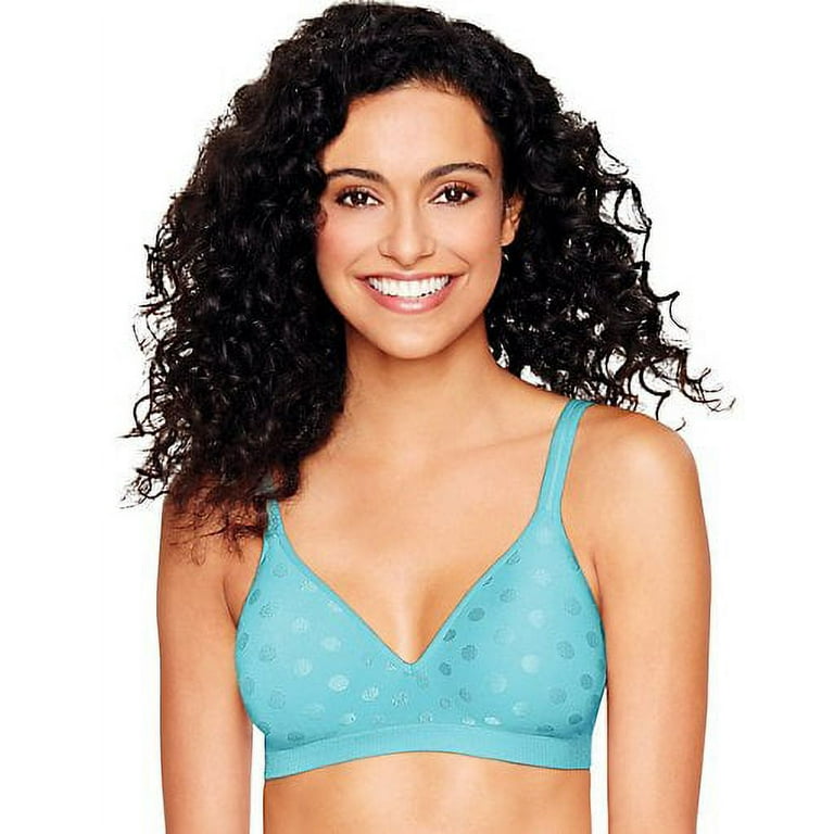 Hanes Ultimate Perfect Coverage ComfortFlex Fit® Wirefree Bra - Blue  Hoirzon Dot - 2XL