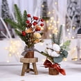 thumbnail image 4 of Twowood Holiday Fake Tree Branch Berry Flower Christmas Showcase Ornament Desktop Decor, 4 of 10
