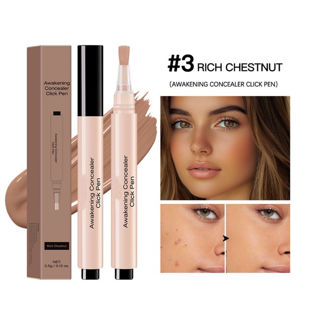 Xihbxyly Corrector En Lápiz, Herramienta de Maquillaje de Acabado Natural, Cobertura Impermeable de Larga Duración, Efecto Iluminador para Una Piel Impecable, Uso Diario, Ideal para Fotos y Eventos E