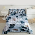 thumbnail image 2 of jejeloiu Rustic Flowers Full Size Comforter Sets,Vintage Floral Bedding Comforter Set,White Blue Bedding Sets For Girls Teens,Microfiber Bedroom Decor Reversible,3pcs, 2 of 8