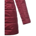 thumbnail image 5 of Ma Croix Womens Winter Lightweight Poly Down Puffer Hooded Parka Coat, 5 of 9