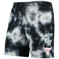 thumbnail image 2 of Men's New Era Black Chicago Bulls Fleece Tie-Dye Shorts, 2 of 3