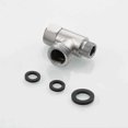 thumbnail image 5 of 3-way 3/8" and 1/2" 3 Way Adapter Tee Connector Stainless Steel 3/8" Water Line T Fitting Brushed Nickel, 5 of 5