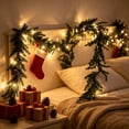 thumbnail image 5 of 2026 Christmas Indoor Home Decor Artificial Green Plants Pines And Imitation Rattan Christmas Home Dining Table Green Plants Decoration Window Ornaments, 5 of 5