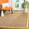 thumbnail image 1 of Safavieh Natural Fiber Collection NF114X Border Basketweave Seagrass Area Rug, 4' x 6', Gold, 1 of 2