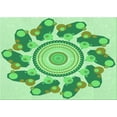 thumbnail image 1 of Ahgly Company Machine Washable Indoor Rectangle Transitional Jade Green Area Rugs, 7' x 10', 1 of 7
