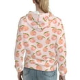 thumbnail image 7 of Uemuo Peach With Leaves Pattern Women's Hoodie with Eye-catching Drawstrings- Casual Pullover Hoodie with Kangaroo Pocket, Stylish Hooded Sweatshirt-Large, 7 of 7