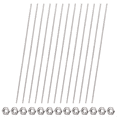 thumbnail image 1 of 26pcs 8/32Inch Threaded Rods and Hex Nuts, 12Inch Stainless Steel Fully Rod Threaded for Beaded Garden Stake Rods, 1 of 7
