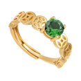 thumbnail image 1 of Rings Creative Sand Gold Set Zircon Gold Plated Rings T5D4 N9N0, 1 of 9