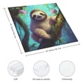 thumbnail image 3 of WERPE Sloth Tree Branch Forest Polyester Cloth Napkins for Dining Table Kitchen Daily Party Housewarming Farmhouse Decor 4 PCS, 3 of 7