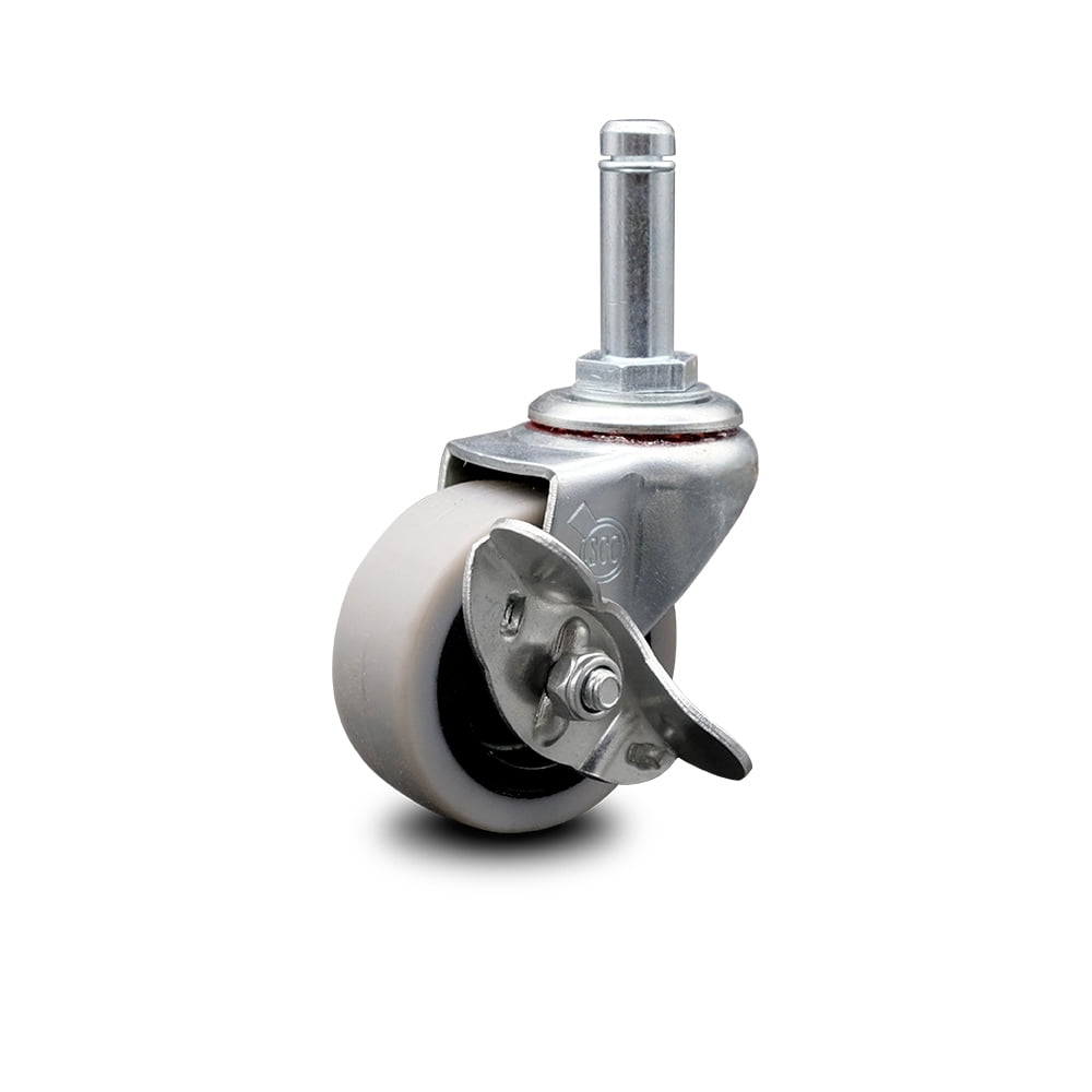 Service Caster 2 Inch Swivel Thermoplastic Rubber Caster and 7/16 x 1