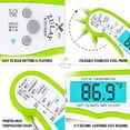 thumbnail image 4 of Zulay Kitchen Instant Read Food Thermometer Waterproof Digital Meat Thermometer w/ Backlight Green, 4 of 7