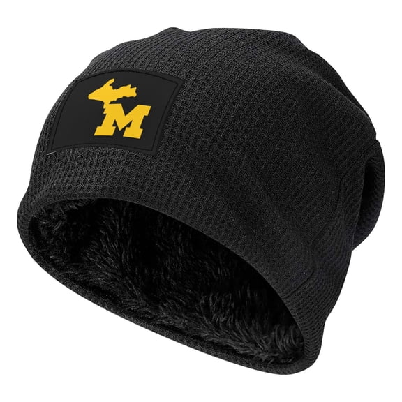 Michigan Us Unisex Thickened Fashion Knitted Hat, Warm Buffet For Autumn And Winter, Loose-Fitting Knitted Hat, Ski Hat, Suitable For All Occasions