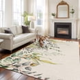 thumbnail image 3 of Area Rug for Living Room, Eucalyptus Leaves Non-Slip Indoor Ex Large Carpet for Bedroom/Dining Room, Green Summer Botanical Rustic Washable Low-Profile Rectangle Floor Runner Rugs - 8 x 10 Ft, 3 of 7