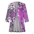 thumbnail image 5 of JULMCOMO Pink Shrugs for Women 3/4 Sleeve Cardigan Sweaters for Women Lightweight Open Front Shrug Cardigan Floral Print Dressy Casual Cute Duster Cardigans, 5 of 7