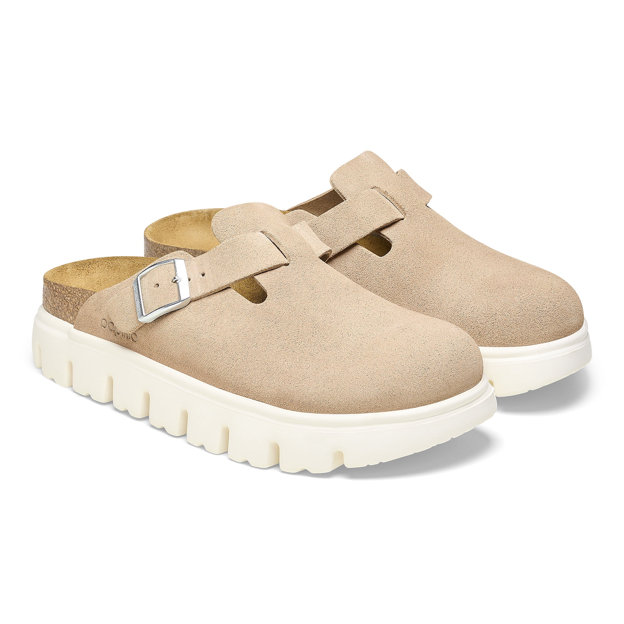 Birkenstock Unisex Boston Chunky Platform Sandals, Beige, 39 EU