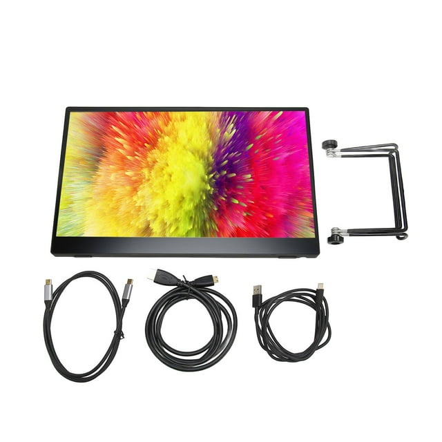 Monitor portátil de 15,6 pulgadas 1080P FHD HDR IPS USB C con interfaz multimedia HD para computadora portátil, PC, teléfono, consola de juegos