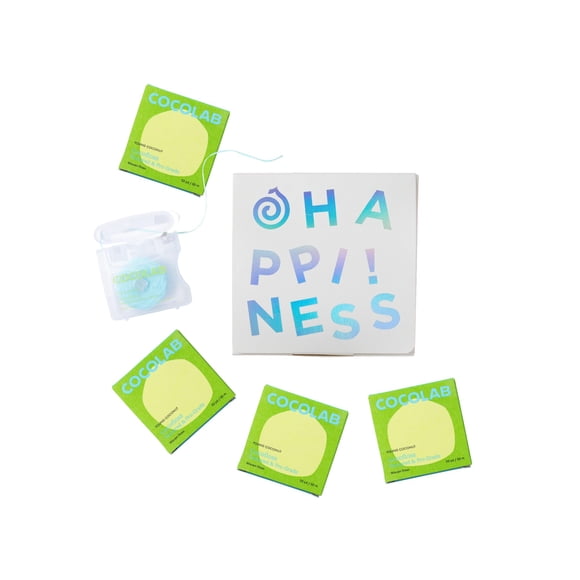 Hilo dental Cocolab Cocofloss con aceite de coco vegano, paquete de 4
