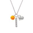 thumbnail image 2 of Delight Jewelry Resin 1/2" Softball Always My Mother Bar Zoe Necklace, 2 of 4