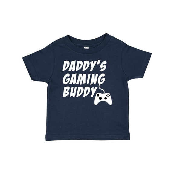 Inktastic Daddy's Gaming Buddy with Controller Boys or Girls Baby T-Shirt